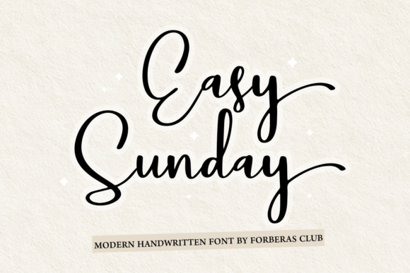 Easy Sunday: A Handwritten Font That Elevates Your Brand