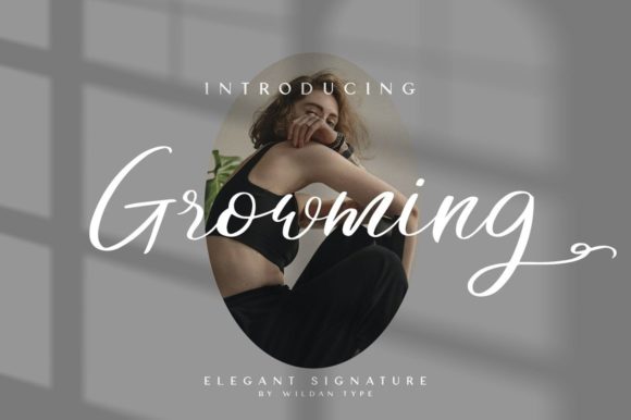 Growming: A Modern Script Font for Editorial Design