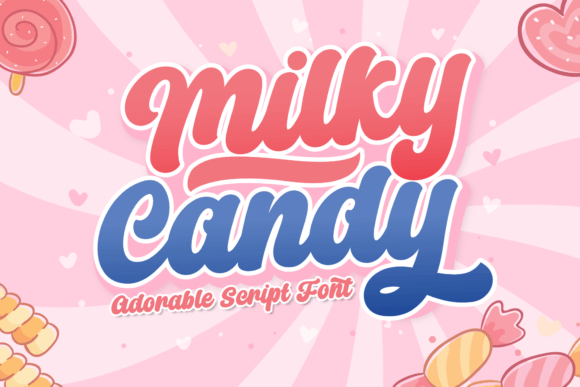 Milky Candy: A Charming Script Typeface for Craft Creators