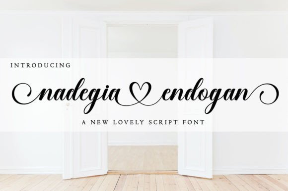 Nadegia Endogan Font: Romantic Script for Craft Creations