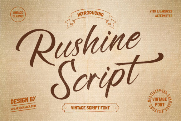 Rushine Font: A Professional Script Typeface for Small Business Branding