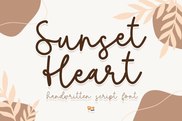 Sunset Heart: A Handwritten Script Font for Creative Makers